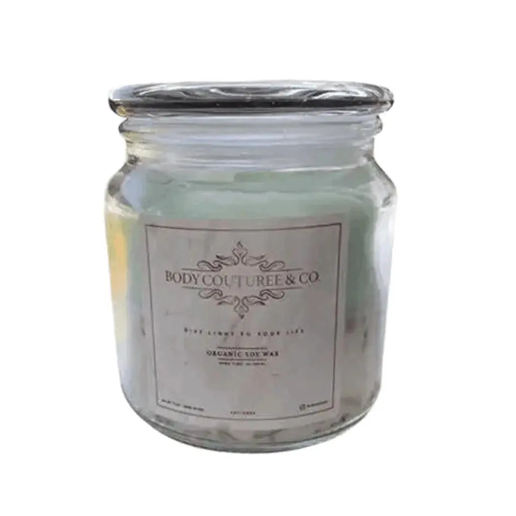 Home Decor Mint Sage Herb Candle Bodycouturee&Co