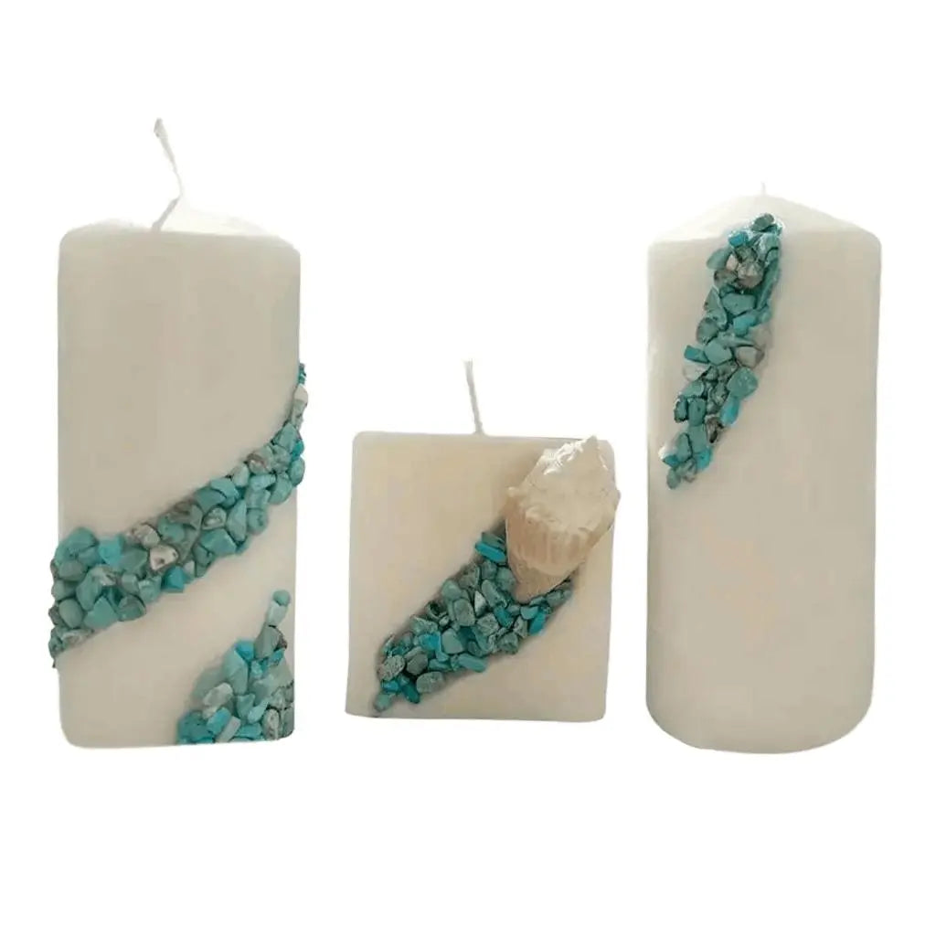 Home Decor Turquoise Ocean Blue Crystal Mineral Set Bodycouturee&Co