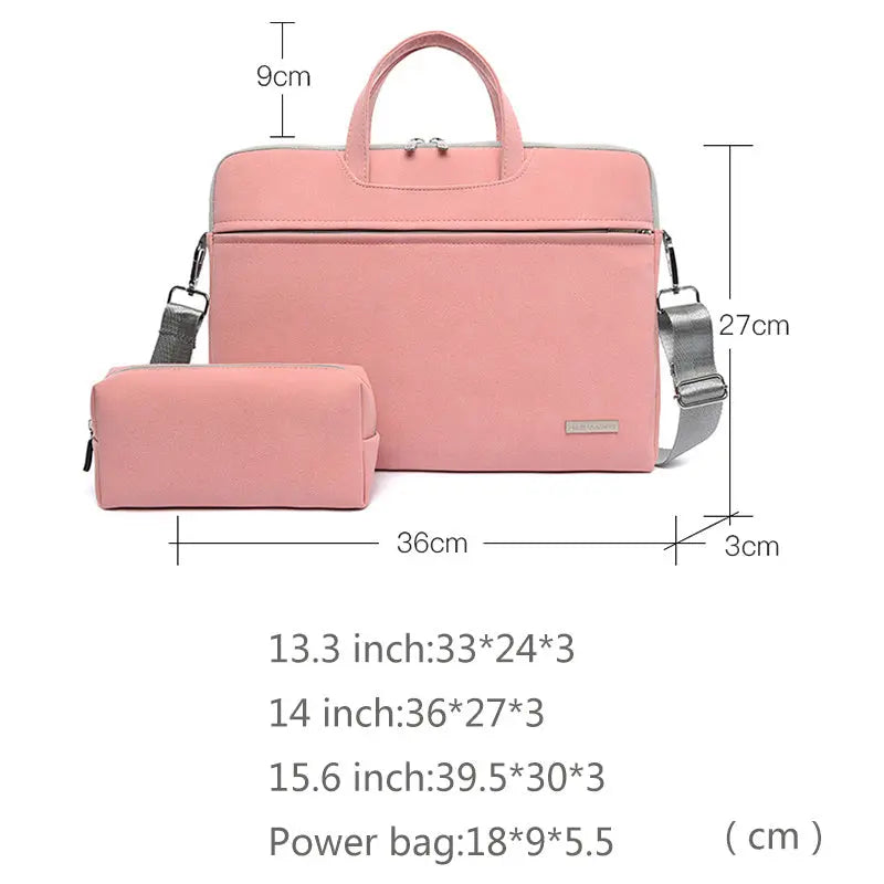 PU Leather Women Laptop Bag Notebook Carrying Case Briefcase For Macbook Air 13.3 14 15.6 Inch Men Handbags Shoulder Mouse Bag Body Couturee & Co