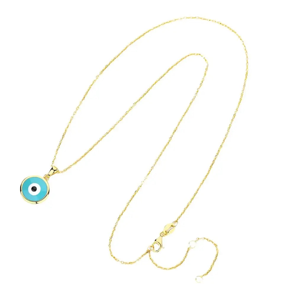 S925 Sterling Silver Blue Evil Eye Necklace CJ dropshipping