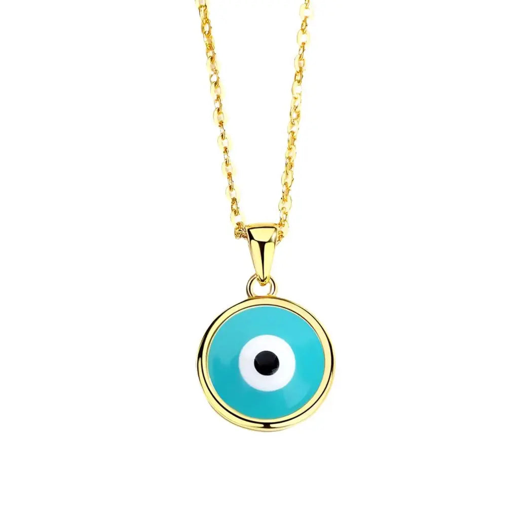 S925 Sterling Silver Blue Evil Eye Necklace CJ dropshipping