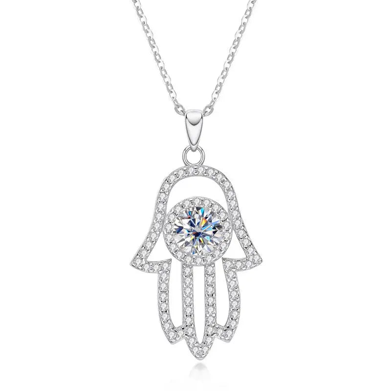 1 Carat Moissanite Diamond Necklace - Bodycouturee