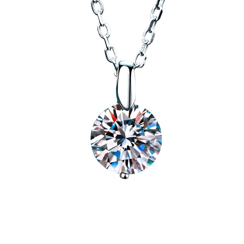 925 Sterling Silver Lab grown Diamond Moissanite Necklace - BodyCouturee