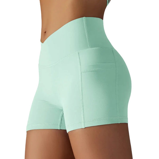 Yoga Shorts With Phone Pocket Design Fitness Sports Pants For Women Clothing Body Couturee & Co