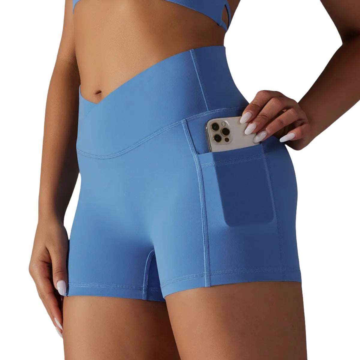 Yoga Shorts With Phone Pocket Design Fitness Sports Pants For Women Clothing Body Couturee & Co