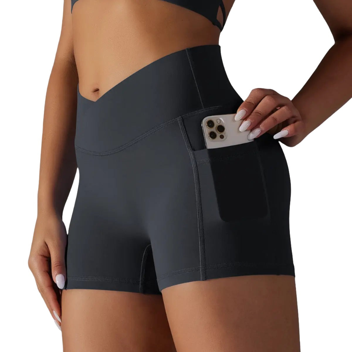 Yoga Shorts With Phone Pocket Design Fitness Sports Pants For Women Clothing Body Couturee & Co