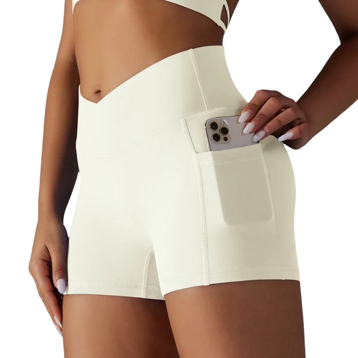 Yoga Shorts With Phone Pocket Design Fitness Sports Pants For Women Clothing Body Couturee & Co