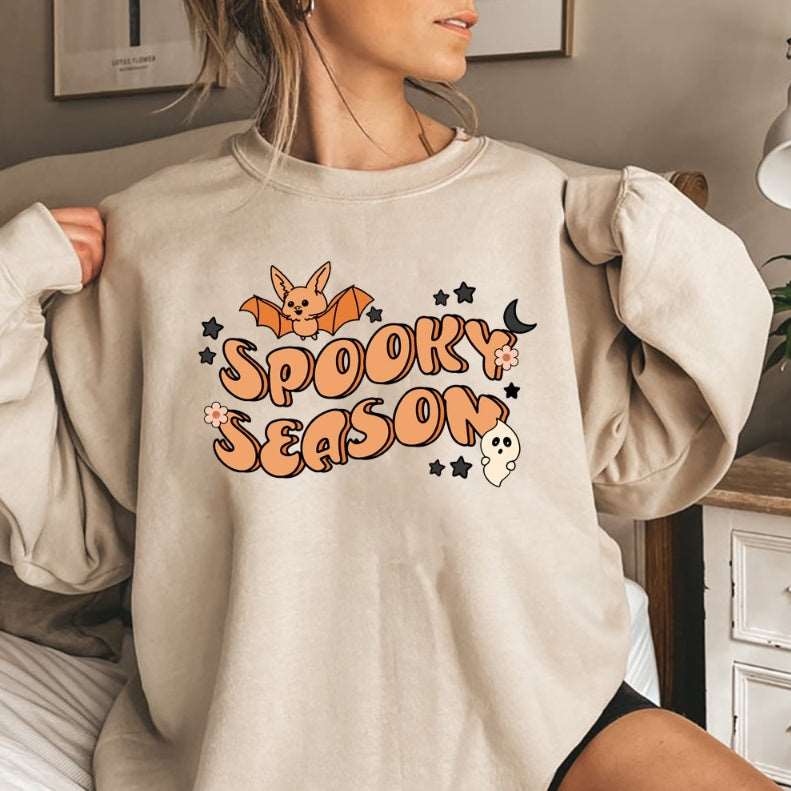 Halloween Printed Cartoon Pullover - Bodycouturee