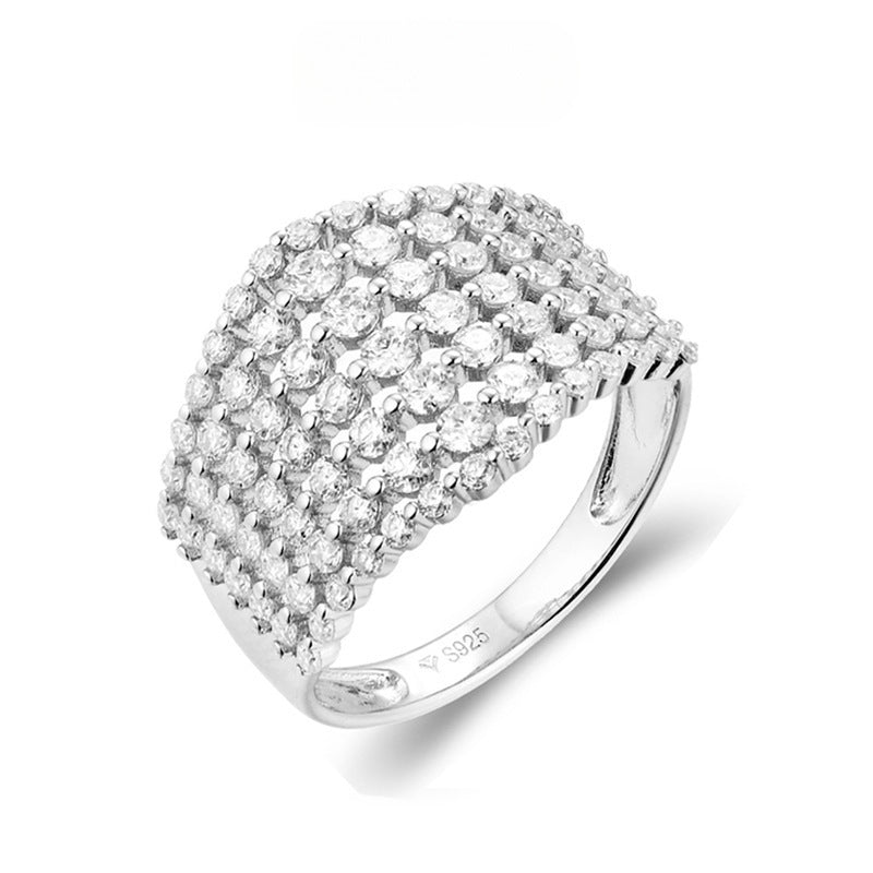 Sterling Silver Moissanite Diamond Ring - Bodycouturee