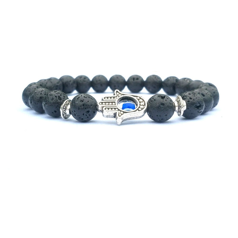 Bergamot evil eye stone bracelet - BodycoutureeJewelryCJ dropshippingBodycoutureeCJZBLXSL04984-BlackBlackBergamot evil eye stone bracelet - Bodycouturee