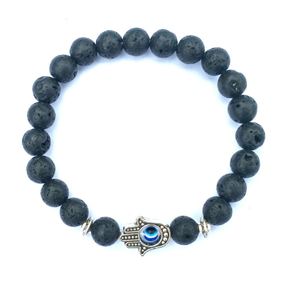 Bergamot evil eye stone bracelet - BodycoutureeJewelryCJ dropshippingBodycoutureeCJZBLXSL04984-BlackBlackBergamot evil eye stone bracelet - Bodycouturee