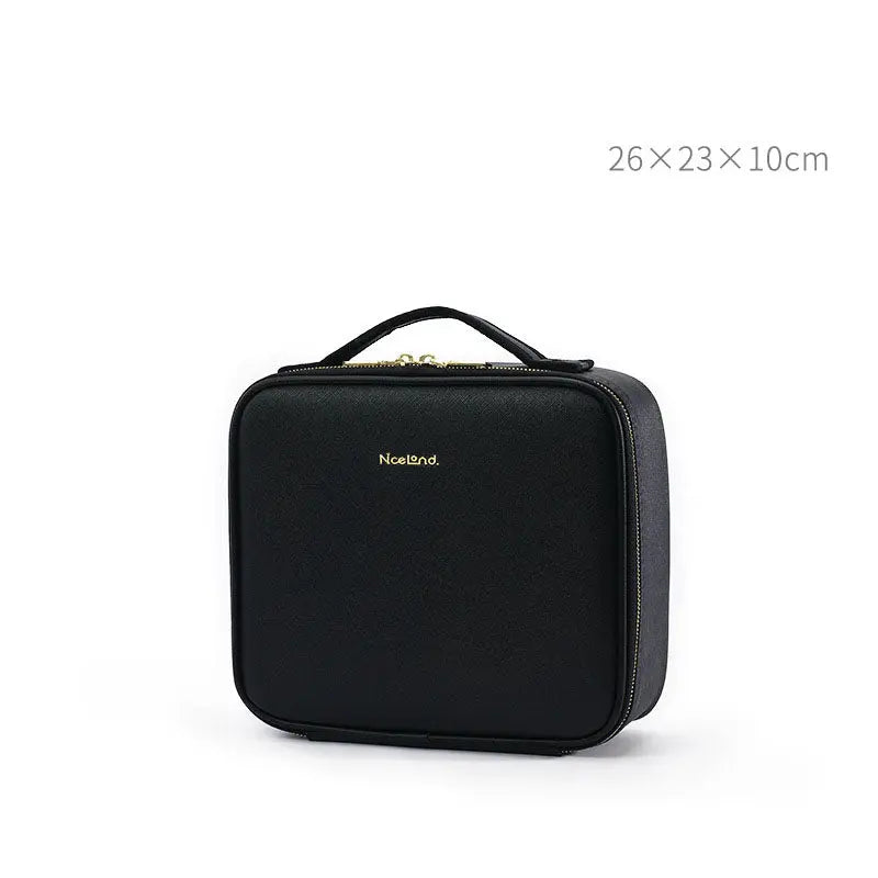 Large Capacity Leather Cosmetic Bag Portable Makeup Artist Makeup Storage Bag Body Couturee & Co