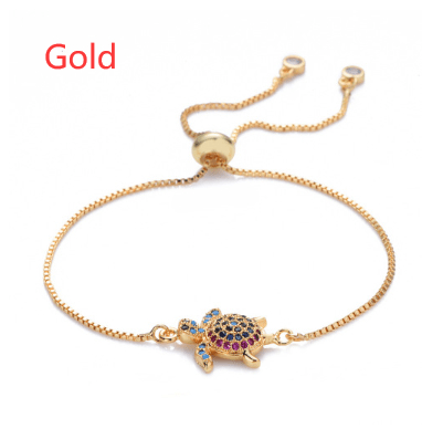 Colored Turtle Pendant Bracelet - BodycoutureeBraceletCJ dropshippingBodycoutureeCJZBLXSL06505 - PlatinumCJZBLXSL06505 - PlatinumPlatinumColored Turtle Pendant Bracelet - Bodycouturee