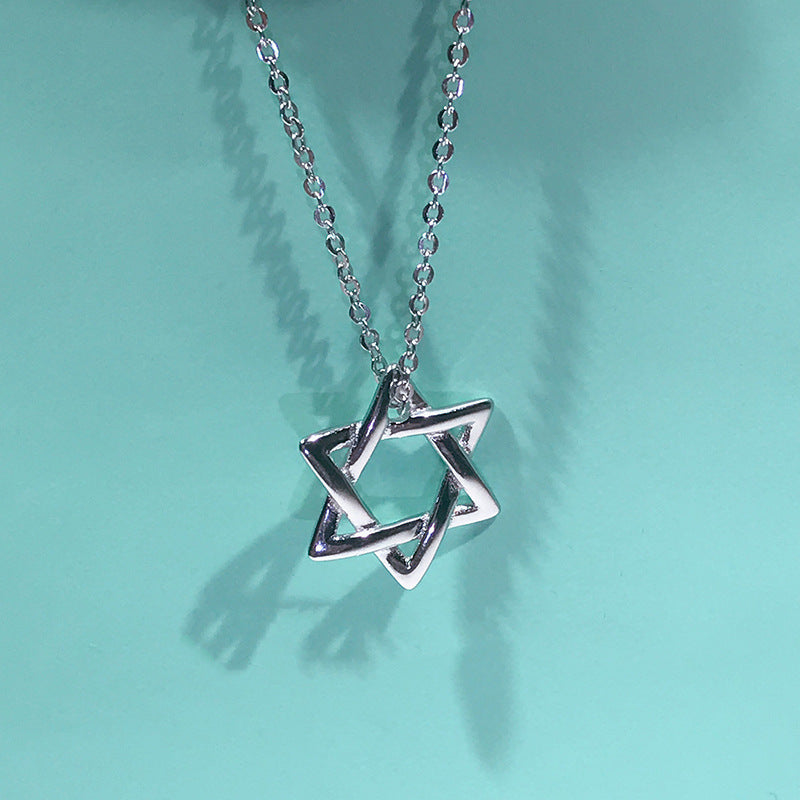 S925 Sterling Silver Hexagram Star Necklace - Bodycouturee