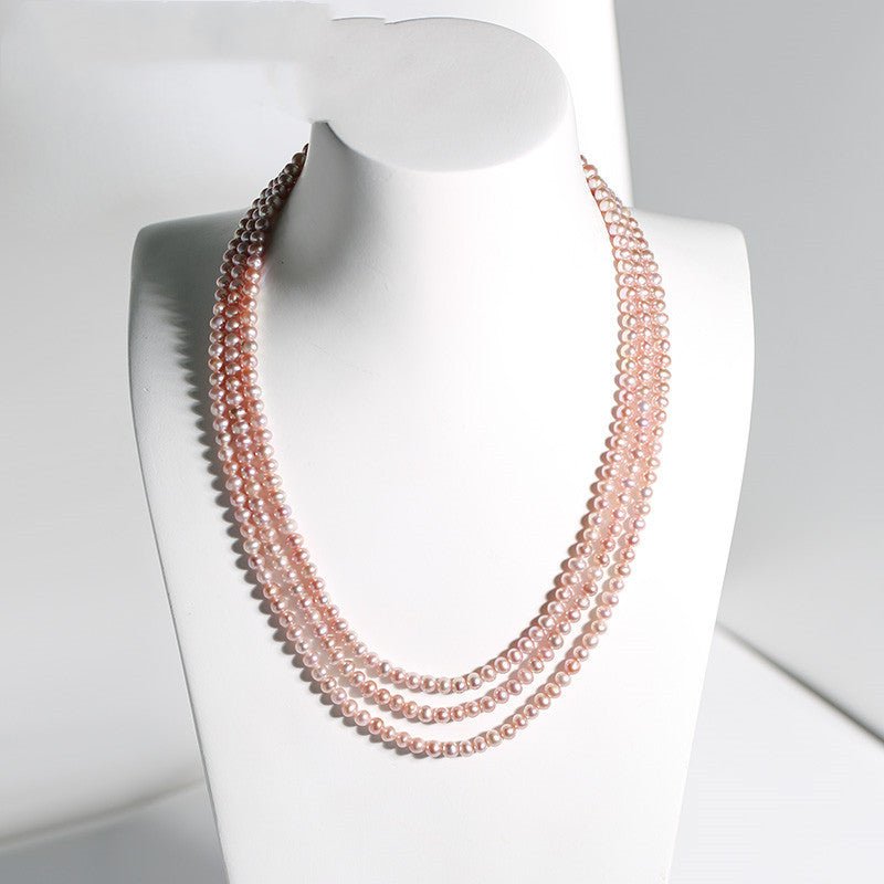 Freshwater Pearl Necklace Three Layer Design - Body Couturee & Co LLC