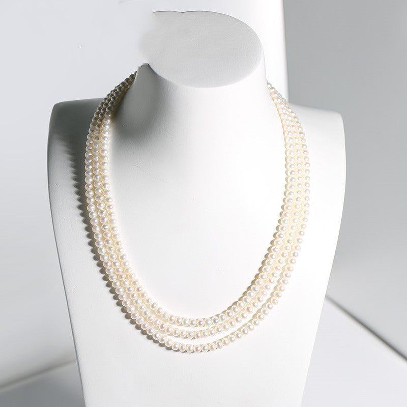 Freshwater Pearl Necklace Three Layer Design - Body Couturee & Co LLC