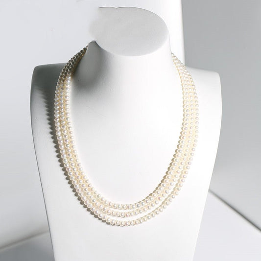 Freshwater Pearl Necklace Three Layer Design - Body Couturee & Co LLC