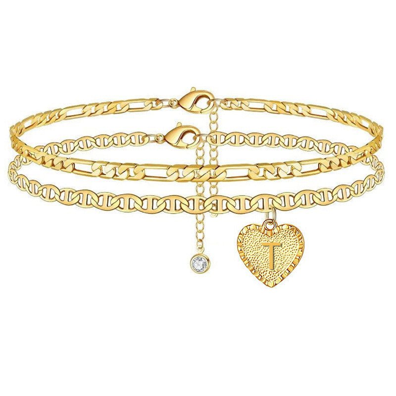Love 26 Letter Alloy Anklet Lady Anklet Bracelet Multi - Set - BodycoutureeJewelryCJ dropshippingBodycoutureeCJSL104905020TGCJSL104905020TGGoldTLove 26 Letter Alloy Anklet Lady Anklet Bracelet Multi - Set - Bodycouturee