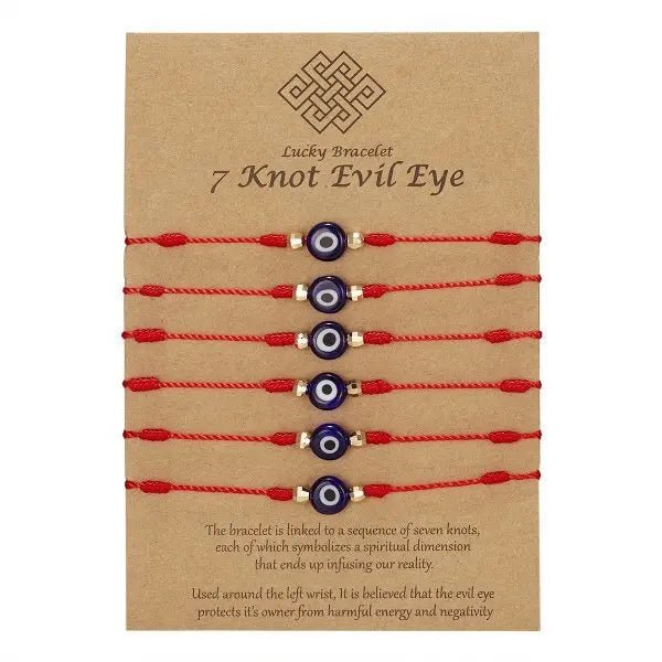 New 7 - knot Evil Eye Bracelet 6 Pack - BodycoutureeBraceletCJ dropshippingBodycoutureeCJSL110900403CXCJSL110900403CX6 red ropesNew 7 - knot Evil Eye Bracelet 6 Pack - BodycoutureeBraceletCJ dropshippingBodycoutureeCJSL110900403CXCJSL110900403CX6 red ropesNew 7 - knot Evil Eye Bracelet 6 Pack Blue Eye Paper Card Bracelet Braided Adjustable Bracelet Body Couturee & Co