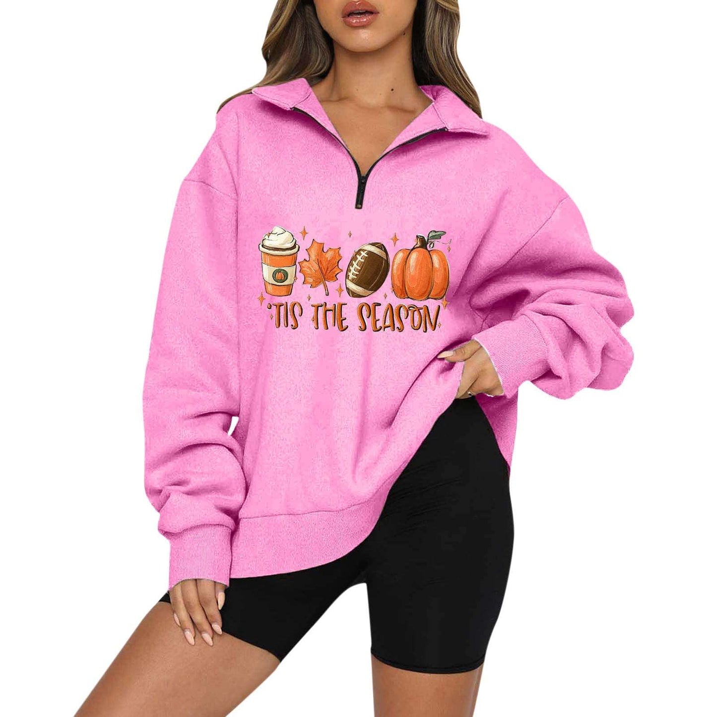 Pumpkin Print Casual Zipper Sweatshirt - BodycoutureeApparelCJ dropshippingBodycoutureeCJWY187475962JQCJWY187475962JQstyle112XLHalloween Pumpkin Print Casual Zipper Sweatshirt - Bodycouturee