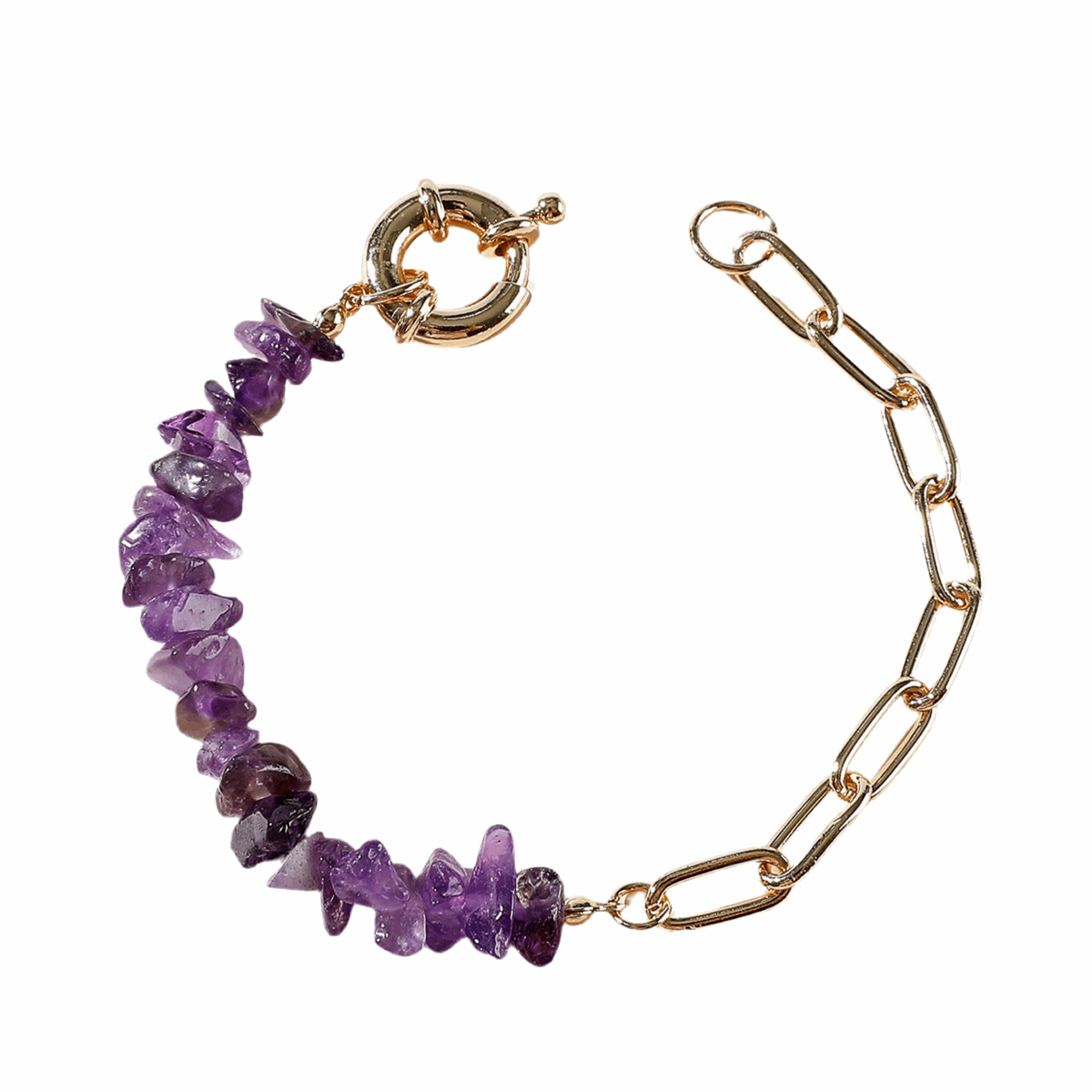 Rough Stone Crystal Amethyst Chain Bracelet - BodycoutureeBraceletCJ dropshippingBodycoutureeCJSL117677301AZCJSL117677301AZBlueRough Stone Crystal Amethyst Chain Bracelet - Bodycouturee