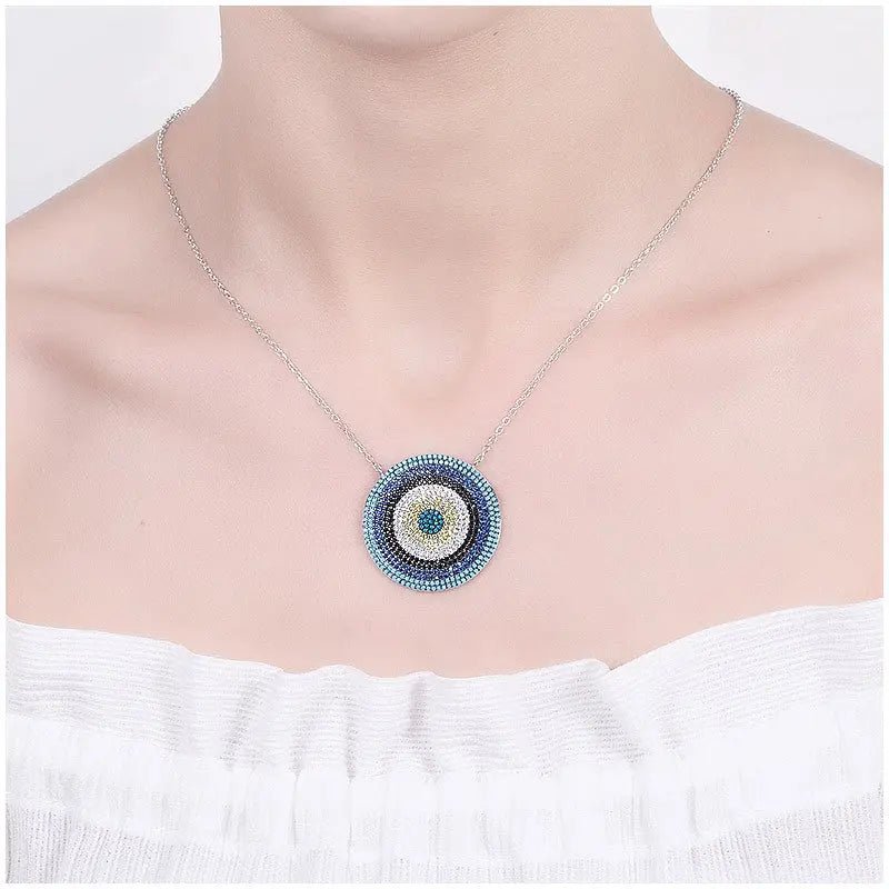 S925 Evil Eye Sterling Silver Gold Necklace - BodycoutureeJewelryCJ dropshippingBodycoutureeCJLX129609001AZCJLX129609001AZWhiteS925 Evil Eye Sterling Silver Gold Necklace - Bodycouturee