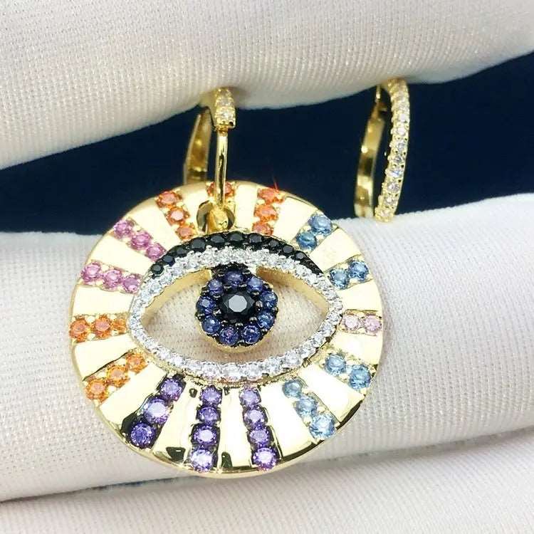 s925 Sterling Silver Colorful Diamonds Evil Eye Earrings - BodycoutureeEarringsCJ dropshippingBodycoutureeCJZBLXLX05147-Yellow goldCJZBLXLX05147-Yellow goldYellow golds925 Sterling Silver Colorful Diamonds Evil Eye Earrings - BodycoutureeEarringsCJ dropshippingBodycoutureeCJZBLXLX05147 - Yellow goldCJZBLXLX05147 - Yellow goldYellow golds925 Sterling Silver Colorful Diamonds Evil Eye Earrings - Bodycouturee