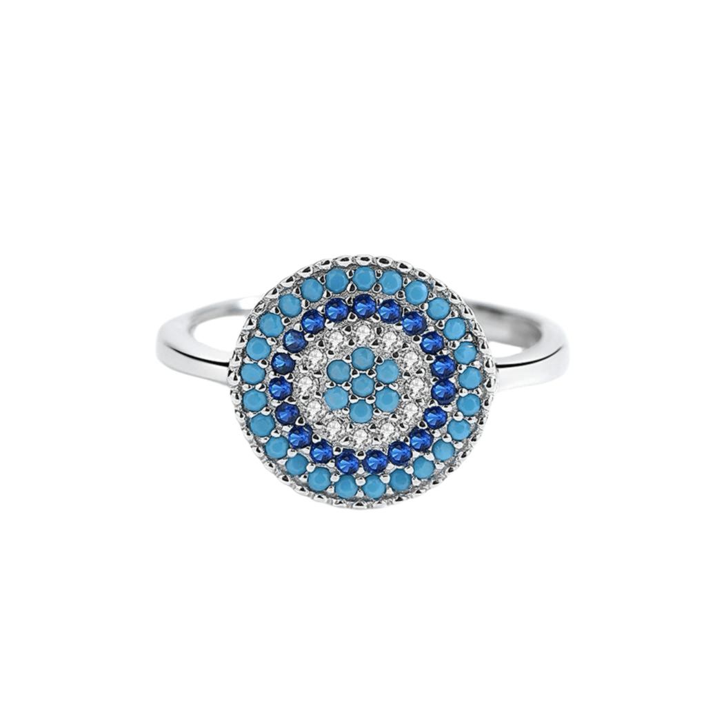 s925 Sterling Silver Evil Eye Diamond Ring - BodycoutureeRingCJ dropshippingBodycoutureeCJZBLXLX14915 - Blue - 8numberCJZBLXLX14915 - Blue - 8numberBlue8numbers925 Sterling Silver Evil Eye Diamond Ring - Bodycouturee