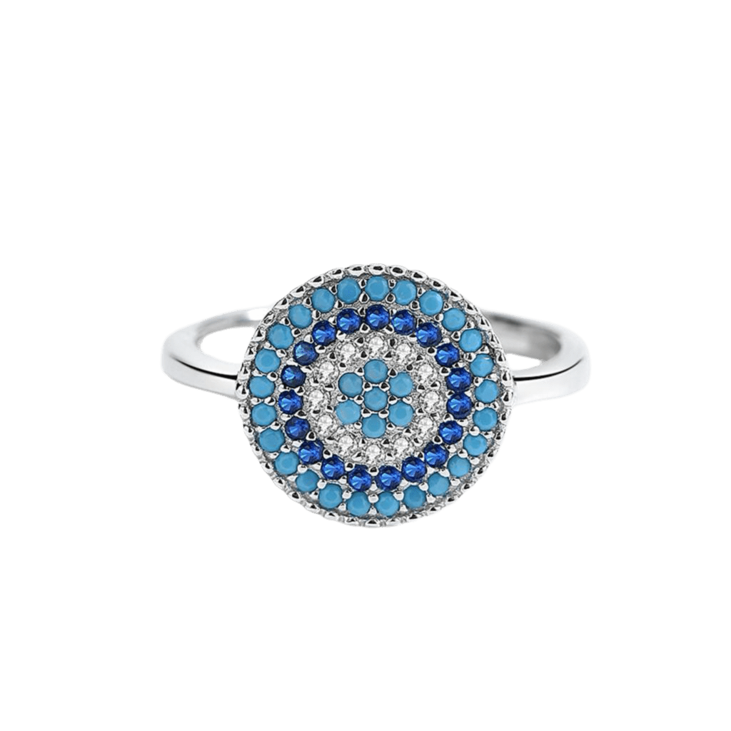 s925 Sterling Silver Evil Eye Diamond Ring - BodycoutureeRingCJ dropshippingBodycoutureeCJZBLXLX14915 - Blue - 8numberCJZBLXLX14915 - Blue - 8numberBlue8numbers925 Sterling Silver Evil Eye Diamond Ring - Bodycouturee