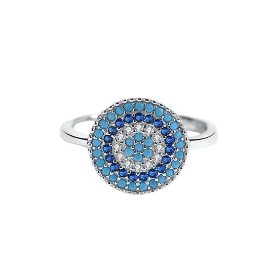 s925 Sterling Silver Evil Eye Diamond Ring - BodycoutureeRingCJ dropshippingBodycoutureeCJZBLXLX14915 - Blue - 8numberCJZBLXLX14915 - Blue - 8numberBlue8numbers925 Sterling Silver Evil Eye Diamond Ring - Bodycouturee