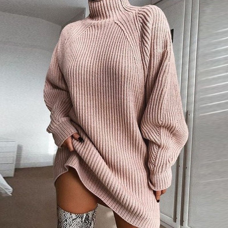Solid Turtleneck Long Sweater Winter Warm Sweater Dress - BodycoutureeSweaterCJ dropshippingBodycoutureeCJNSSYMY00527-Pink-2XLCJNSSYMY00527-Pink-2XLPink2XLSolid Turtleneck Long Sweater Winter Warm Sweater Dress - Bodycouturee