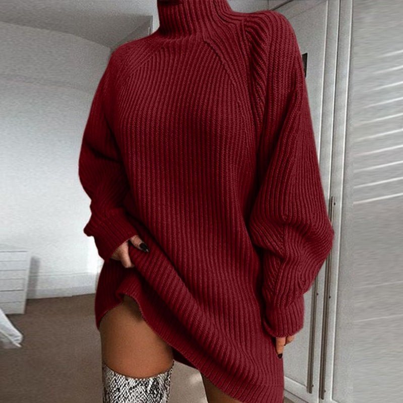 Solid Turtleneck Long Sweater Winter Warm Sweater Dress - BodycoutureeSweaterCJ dropshippingBodycoutureeCJNSSYMY00527-Wine red-2XLCJNSSYMY00527-Wine red-2XLWine red2XLSolid Turtleneck Long Sweater Winter Warm Sweater Dress - Bodycouturee
