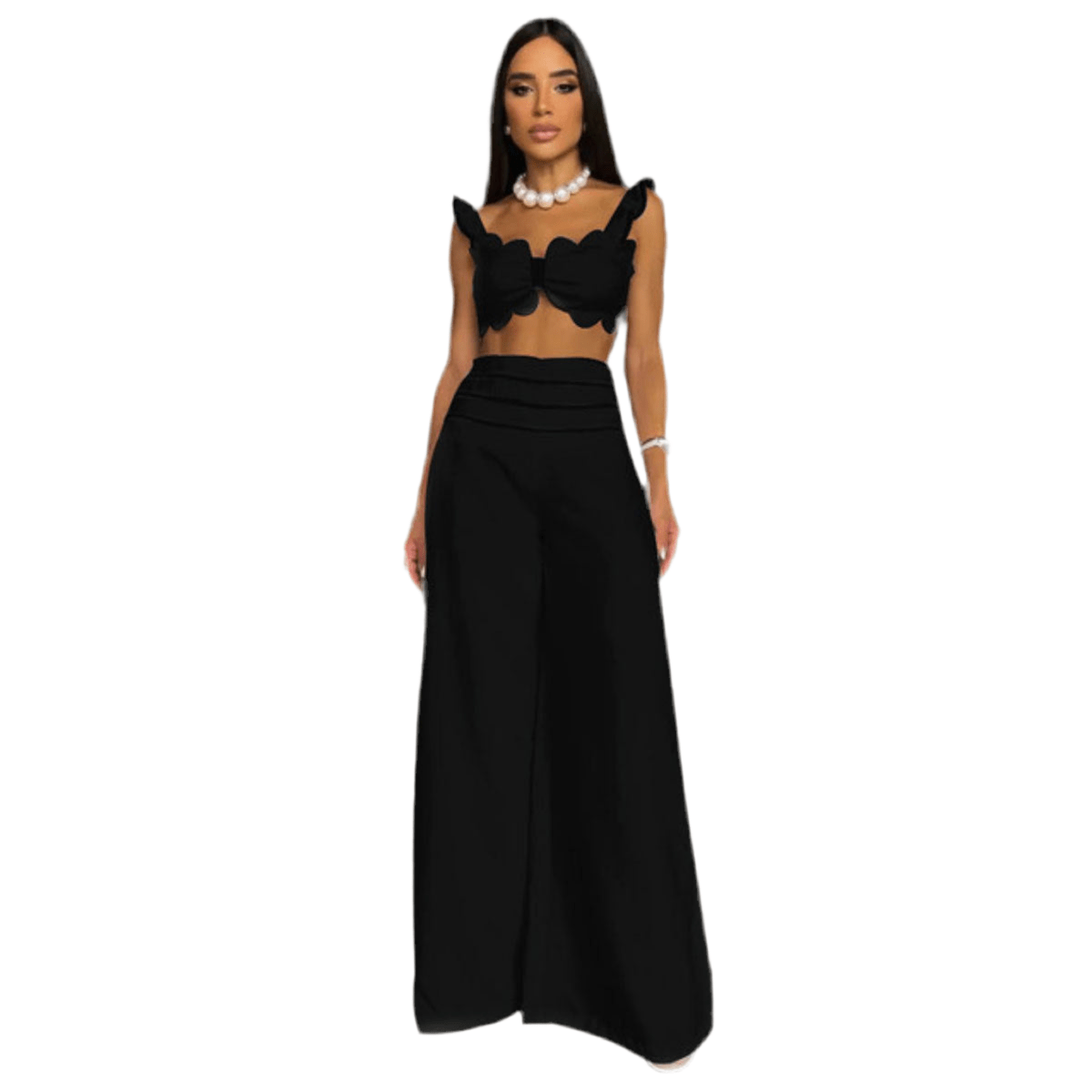 Suspenders Midriff Outfit Fashion Wide - leg Trousers Women's Suit - BodycoutureeApparelCJ dropshippingBodycoutureeCJLS203042911KPCJLS203042911KPWhiteLSuspenders Midriff Outfit Fashion Wide - leg Trousers Women's Suit - Bodycouturee