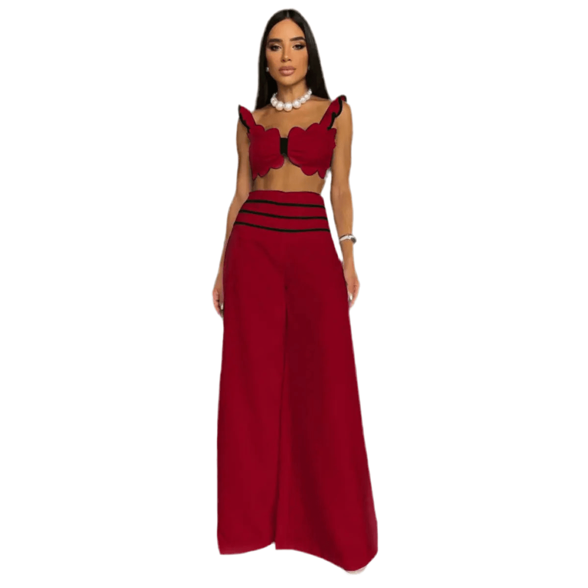 Suspenders Midriff Outfit Fashion Wide - leg Trousers Women's Suit - BodycoutureeApparelCJ dropshippingBodycoutureeCJLS203042903CXCJLS203042903CXBlackLSuspenders Midriff Outfit Fashion Wide - leg Trousers Women's Suit - Bodycouturee