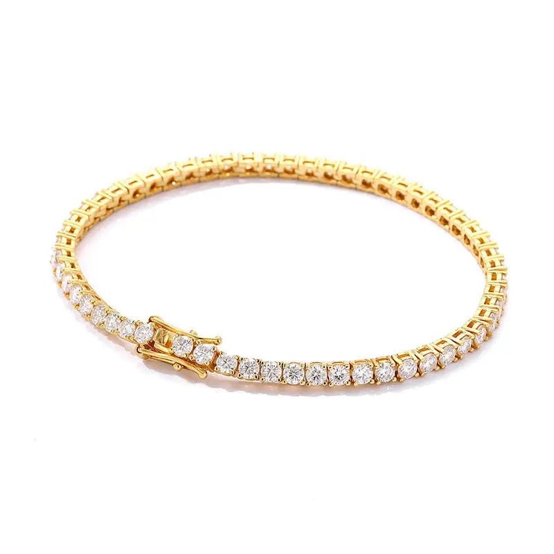 White Gold Moissanite Diamond Tennis Bracelet - BodycoutureeBraceletCJ dropshippingBodycoutureeCJSL201164611KPCJSL201164611KPYellow Gold14cmS925 White Gold Lab Grown Diamond Tennis Bracelet - Bodycouturee