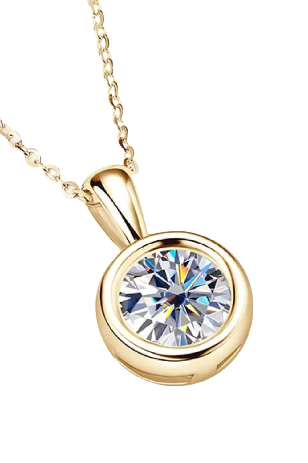 2 Carat Moissanite 925 Sterling Silver Necklace